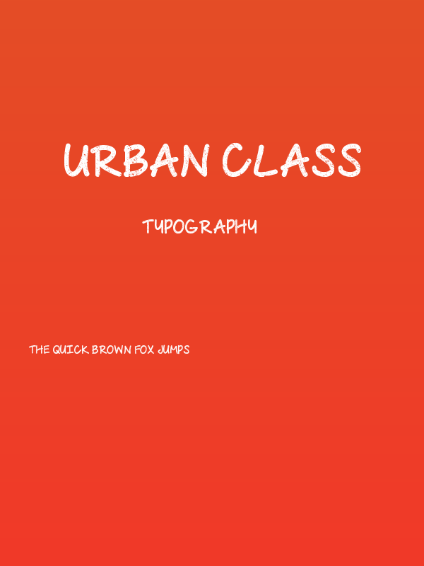 Urban Class Poster