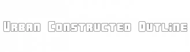Urban Constructed Outline  les polices de caractères gratuit tlcharger