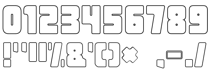 Urban Constructed Outline フォント その他の文字
