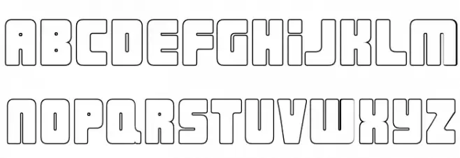 Urban Constructed Outline Шрифта ВЕРХНИЙ