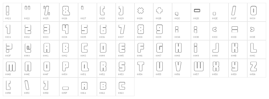 Urban Constructed Outline Character Map