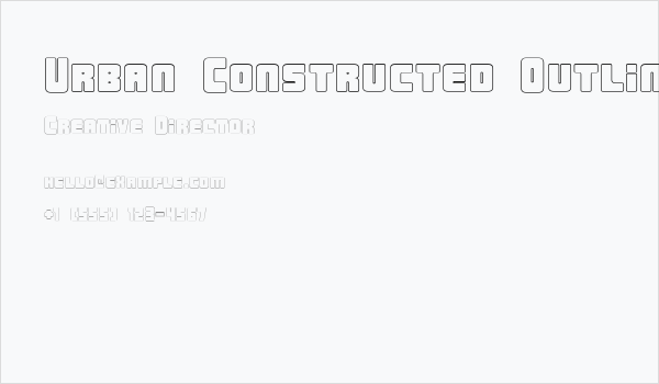 Urban Constructed Outline Business Card