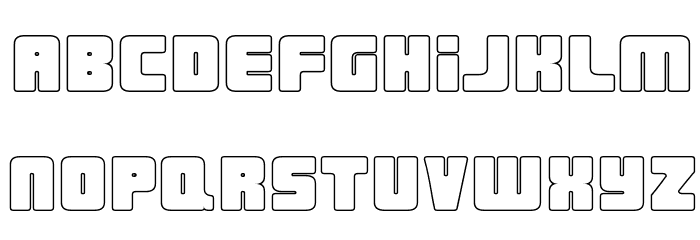 Urban Constructed Outline フォント 小文字