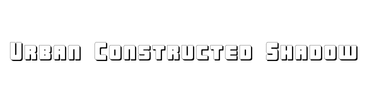 Urban Constructed Shadow Font