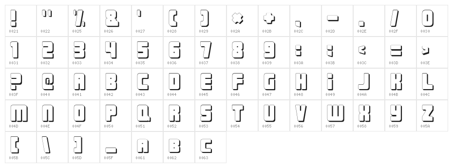 Urban Constructed Shadow Character Map