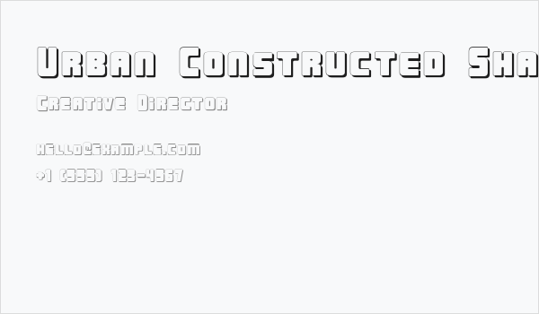 Urban Constructed Shadow Business Card