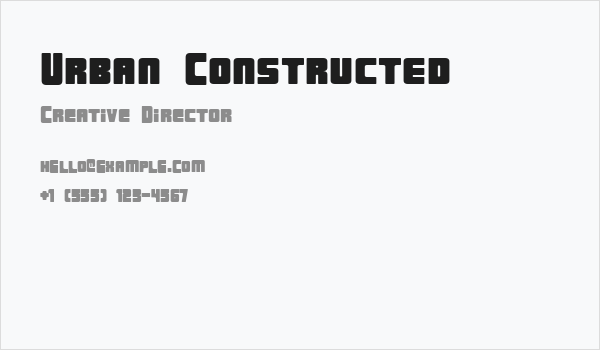 Urban Constructed Business Card
