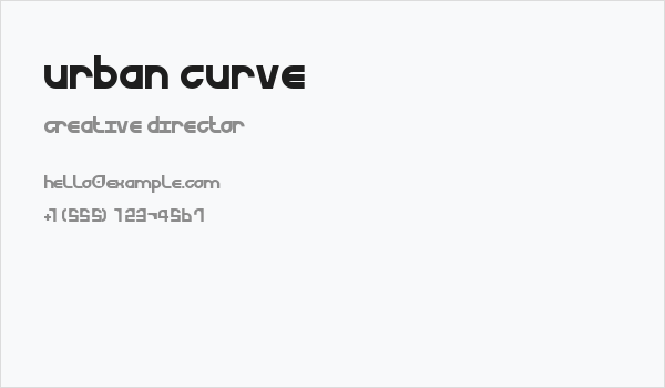 Urban Curve Business Card