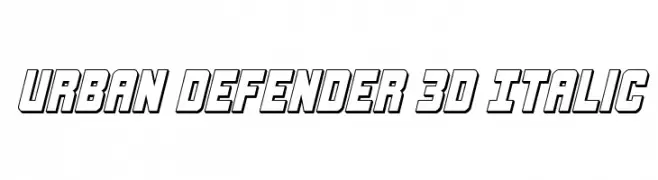 Urban Defender 3D Italic  免费字体下载