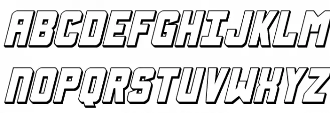 Urban Defender 3D Italic फ़ॉन्ट अपरकेस