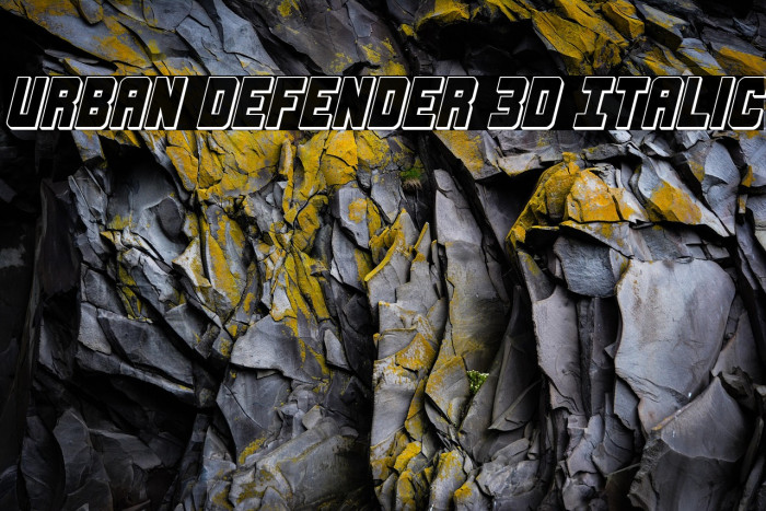 Urban Defender 3D Italic Example 3