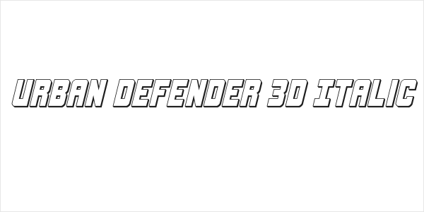 Urban Defender 3D Italic Logo