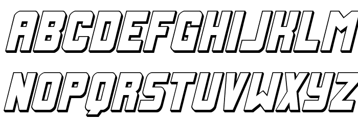 Urban Defender 3D Italic Font LOWERCASE