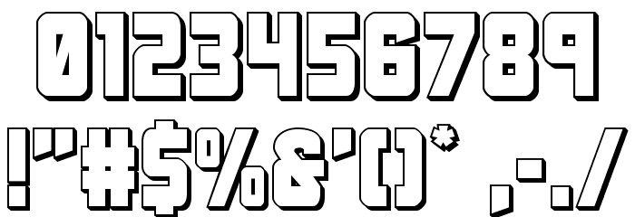 Urban Defender 3D Font OTHER CHARS