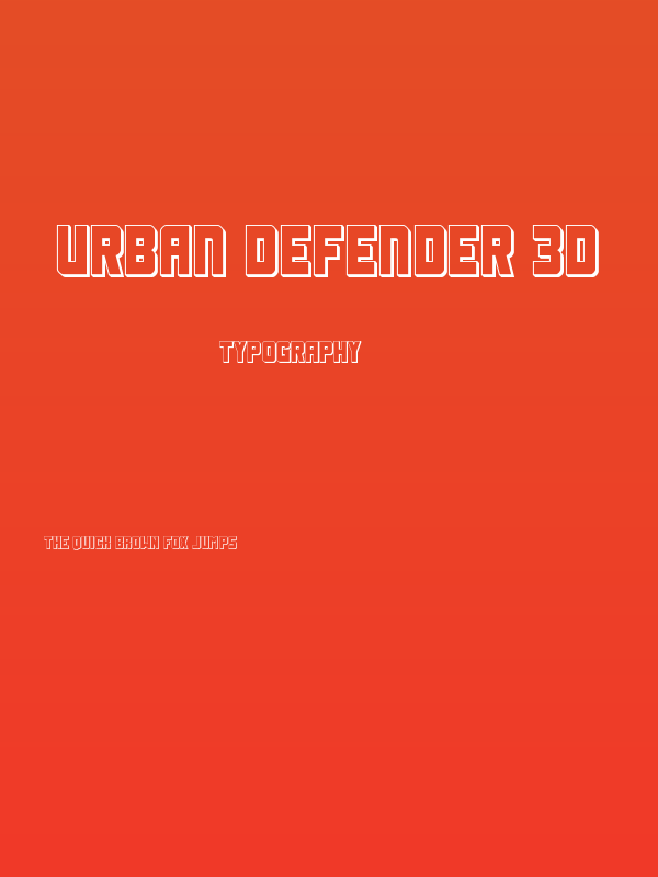 Urban Defender 3D Poster