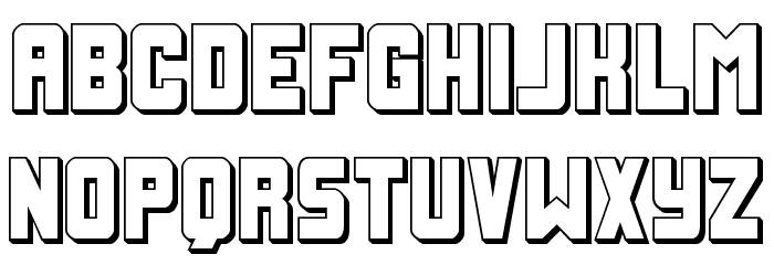 Urban Defender 3D Font LOWERCASE