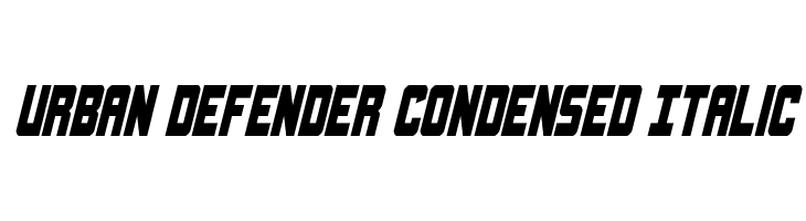 Urban Defender Condensed Italic  免费字体下载