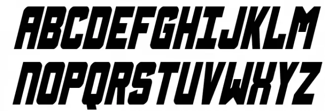 Urban Defender Condensed Italic Schriftart Groß