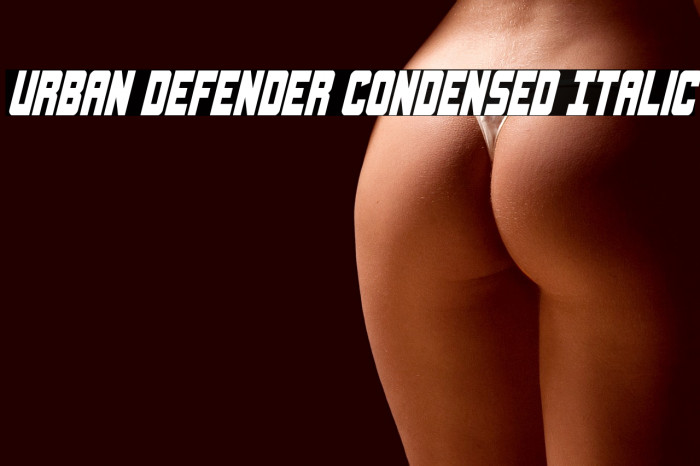 Urban Defender Condensed Italic Example 1