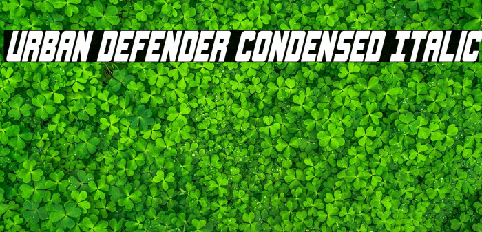 Urban Defender Condensed Italic Example 3