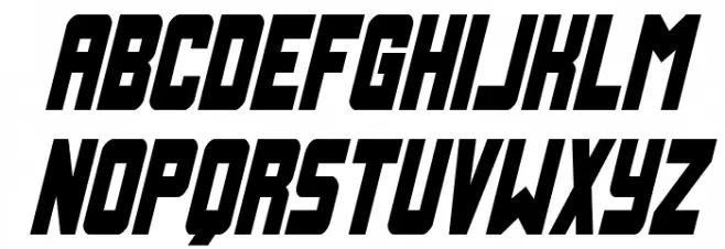 Urban Defender Condensed Italic Schriftart Kleinbuchstaben