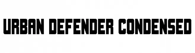 Urban Defender Condensed  font caratteri gratis