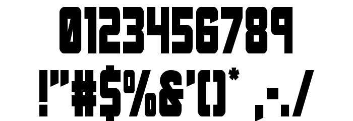 Urban Defender Condensed Font OTHER CHARS
