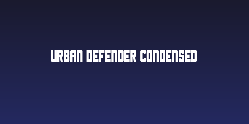 Urban Defender Condensed Social Header
