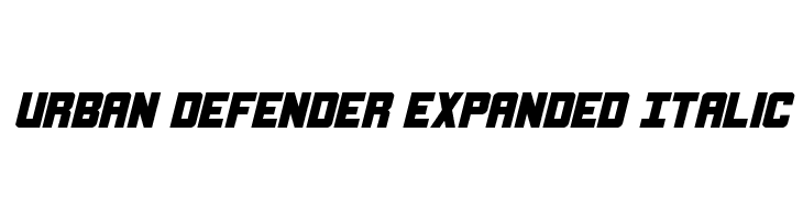 Urban Defender Expanded Italic  Скачать бесплатные шрифты
