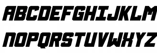 Urban Defender Expanded Italic Caratteri MAIUSCOLE