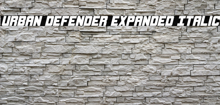 Urban Defender Expanded Italic Example 3