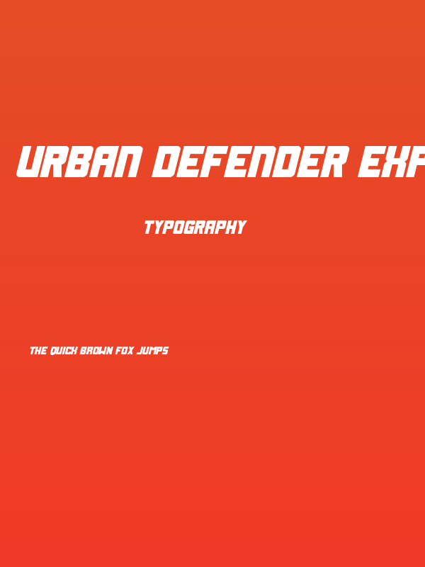 Urban Defender Expanded Italic Poster