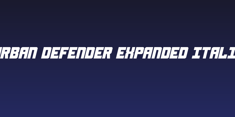 Urban Defender Expanded Italic Social Header