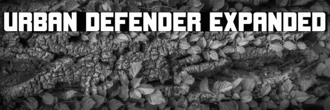 Urban Defender Expanded Font examples