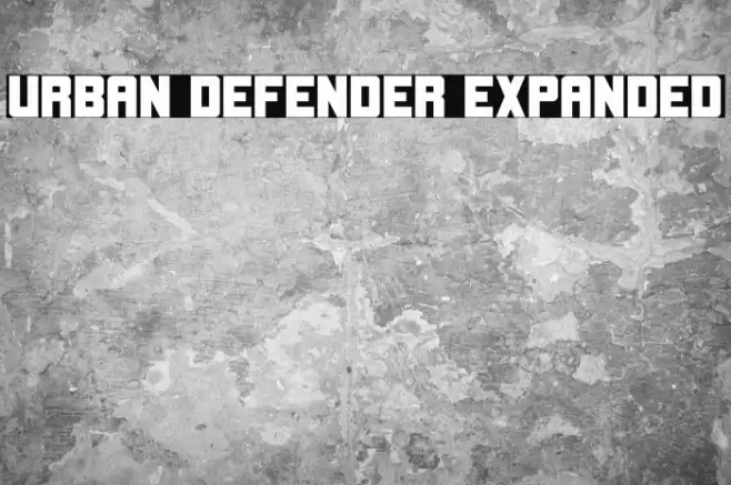 Urban Defender Expanded Font examples