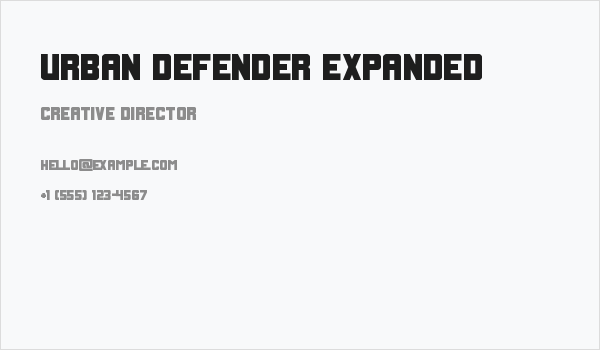 Urban Defender Expanded Business Card