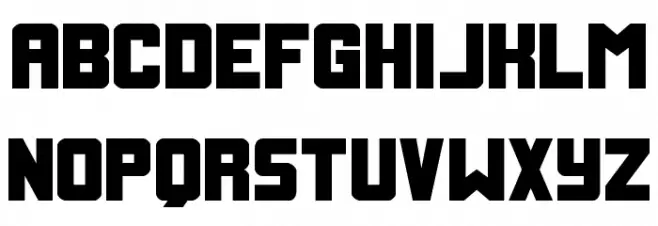 Urban Defender Expanded Schriftart Kleinbuchstaben