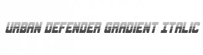 Urban Defender Gradient Italic  les polices de caractères gratuit tlcharger