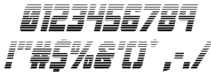 Urban Defender Gradient Italic Font OTHER CHARS
