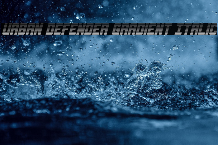 Urban Defender Gradient Italic Example 1