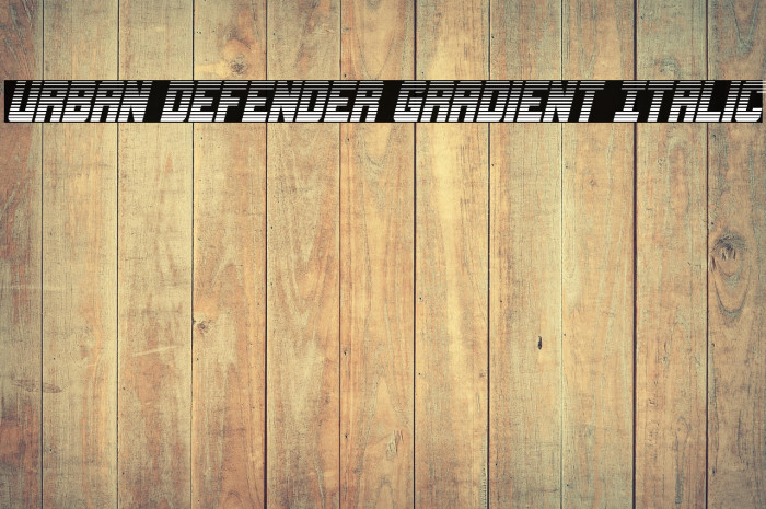 Urban Defender Gradient Italic Example 2