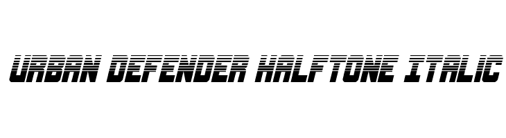 Urban Defender Halftone Italic  Descarca Fonturi Gratis