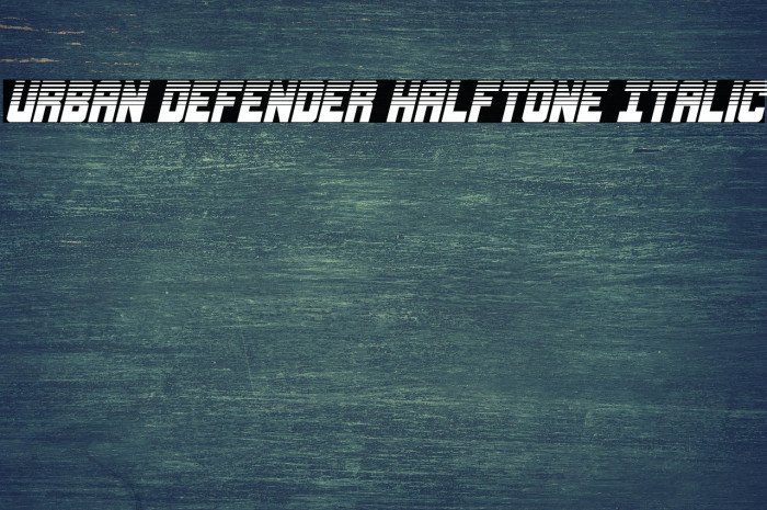 Urban Defender Halftone Italic Example 1
