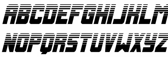 Urban Defender Halftone Italic फ़ॉन्ट लोअरकेस