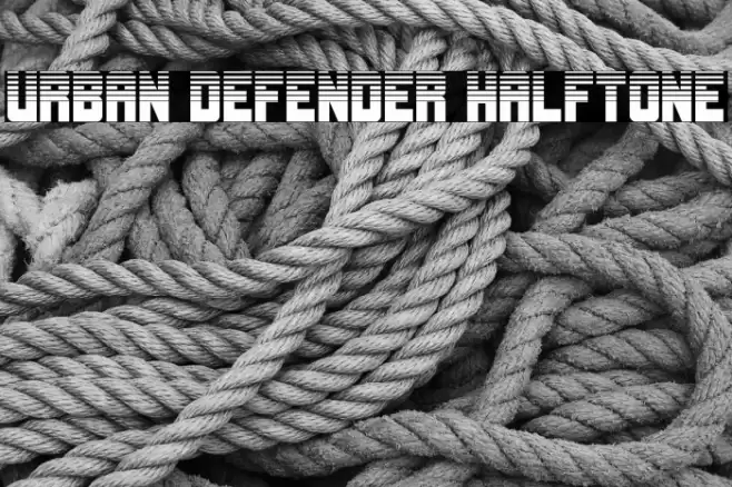 Urban Defender Halftone Font examples
