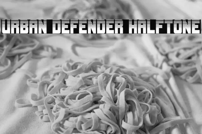 Urban Defender Halftone Font examples