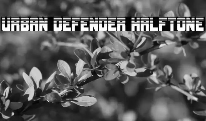 Urban Defender Halftone Font examples