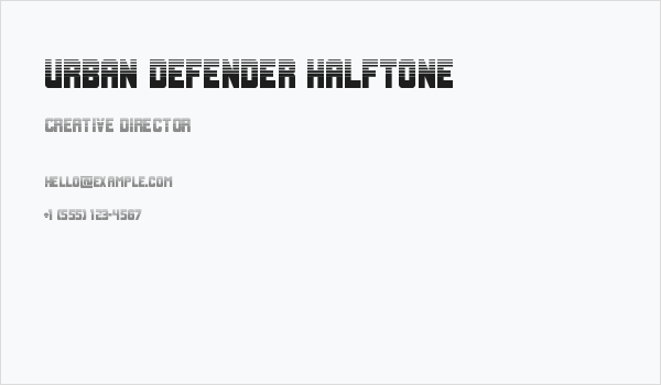 Urban Defender Halftone Business Card