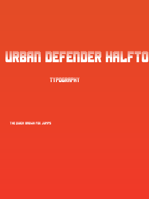 Urban Defender Halftone Poster