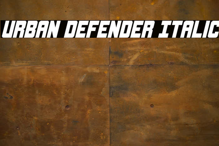 Urban Defender Italic Example 3